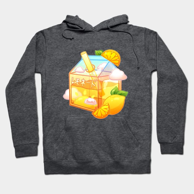 Aesthetic Sunshine Lemonade Carton Hoodie by heysoleilart